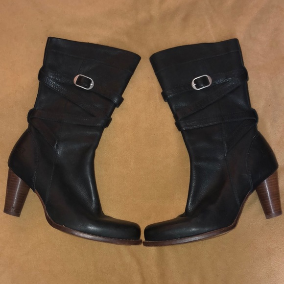 ugg black heel boots